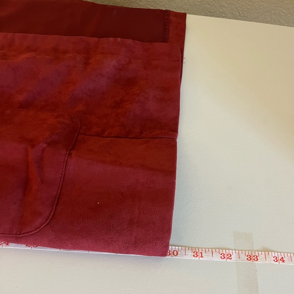 Draper’s & Damon’s Petites Micro Suede Topper Blazer Rust Large Disco 70's - Picture 7 of 10